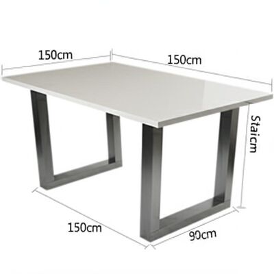 150cm X 90cm Ceramic Top Dining Table Heat Resistance Up To 300°C Straight Edge Style Suitable for Restaurants and Cafes