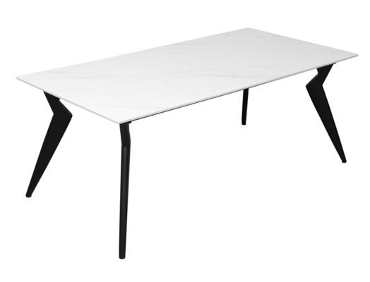 1800*900mm Ceramic Dining Table With Fixed Type And  Special Black  Base