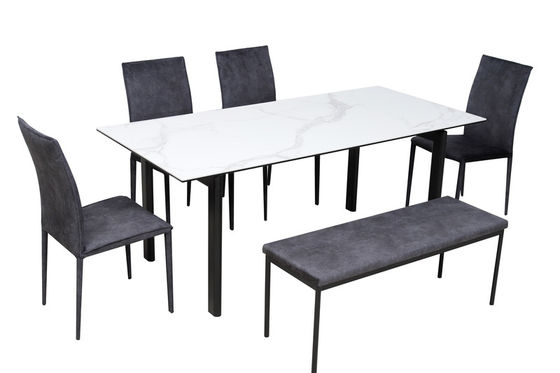 Modern Lightweight Grey Fabric Bench Seat Versatile With Elegant Design DC-7518